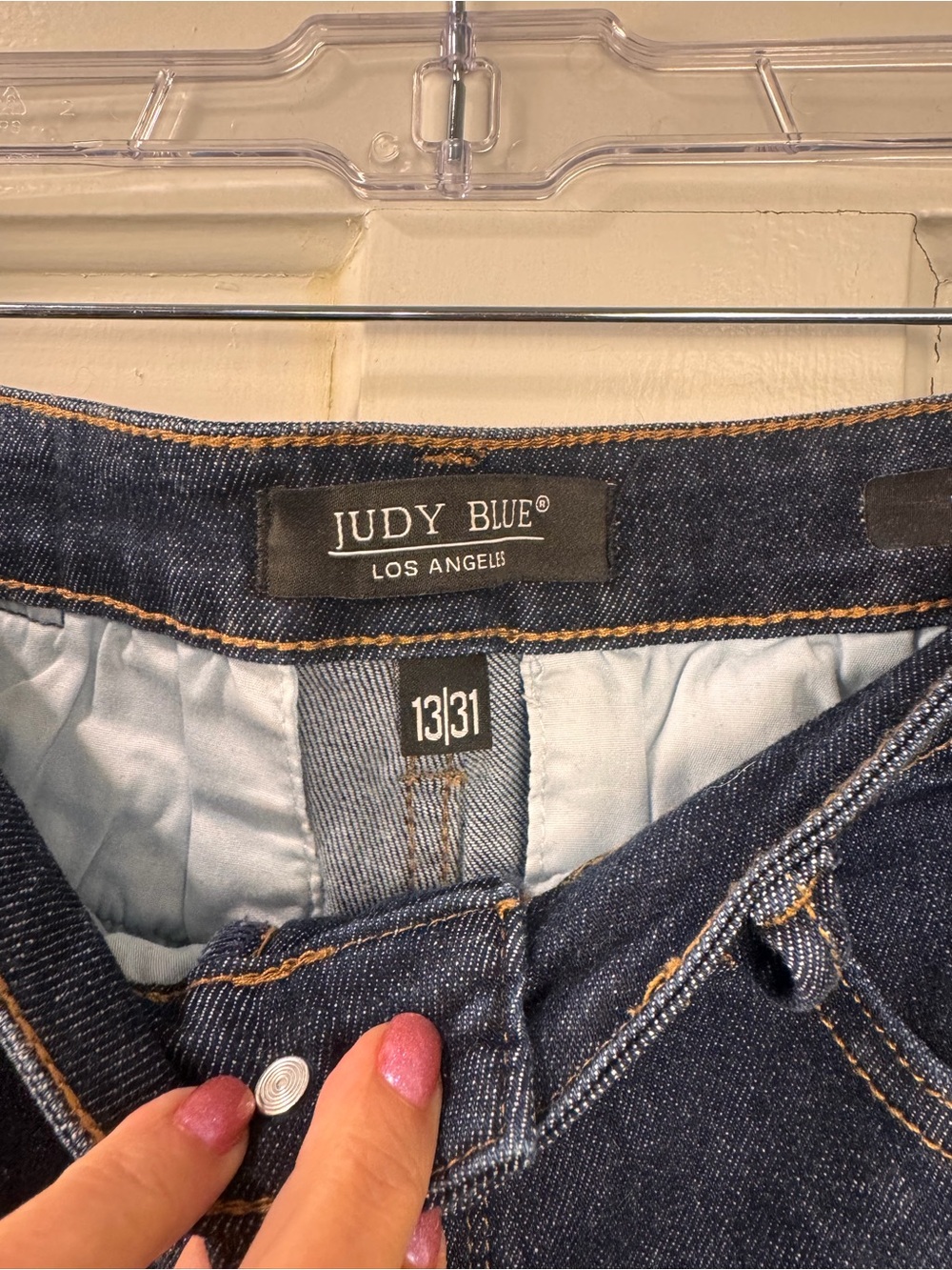 Judy Blue Dark Wash Wide Leg Jeans - Picture 3 of 3